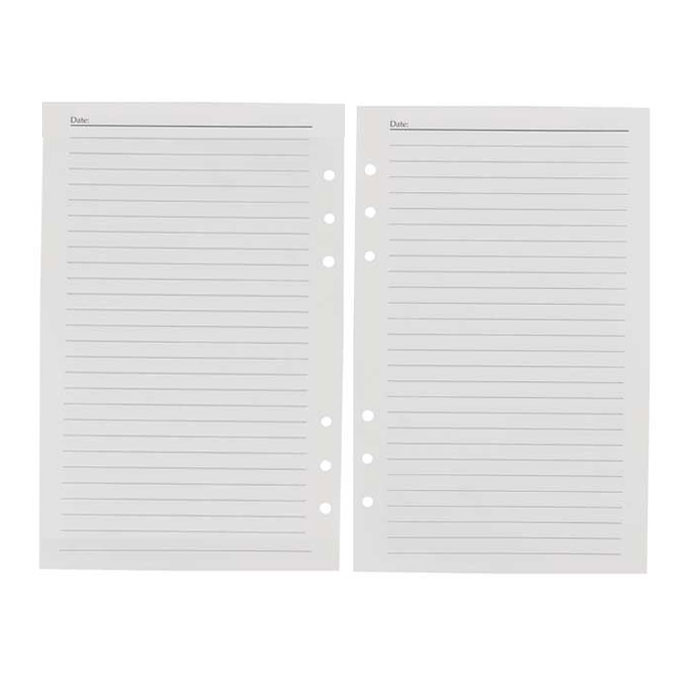 Ruột Sổ Còng Planner 13x21cm Bettino Writing Paper RN-047 Giấy Kem Vàng Ngà 80gsm In Kế Hoạch Và Kẻ Hàng size 130x210mm