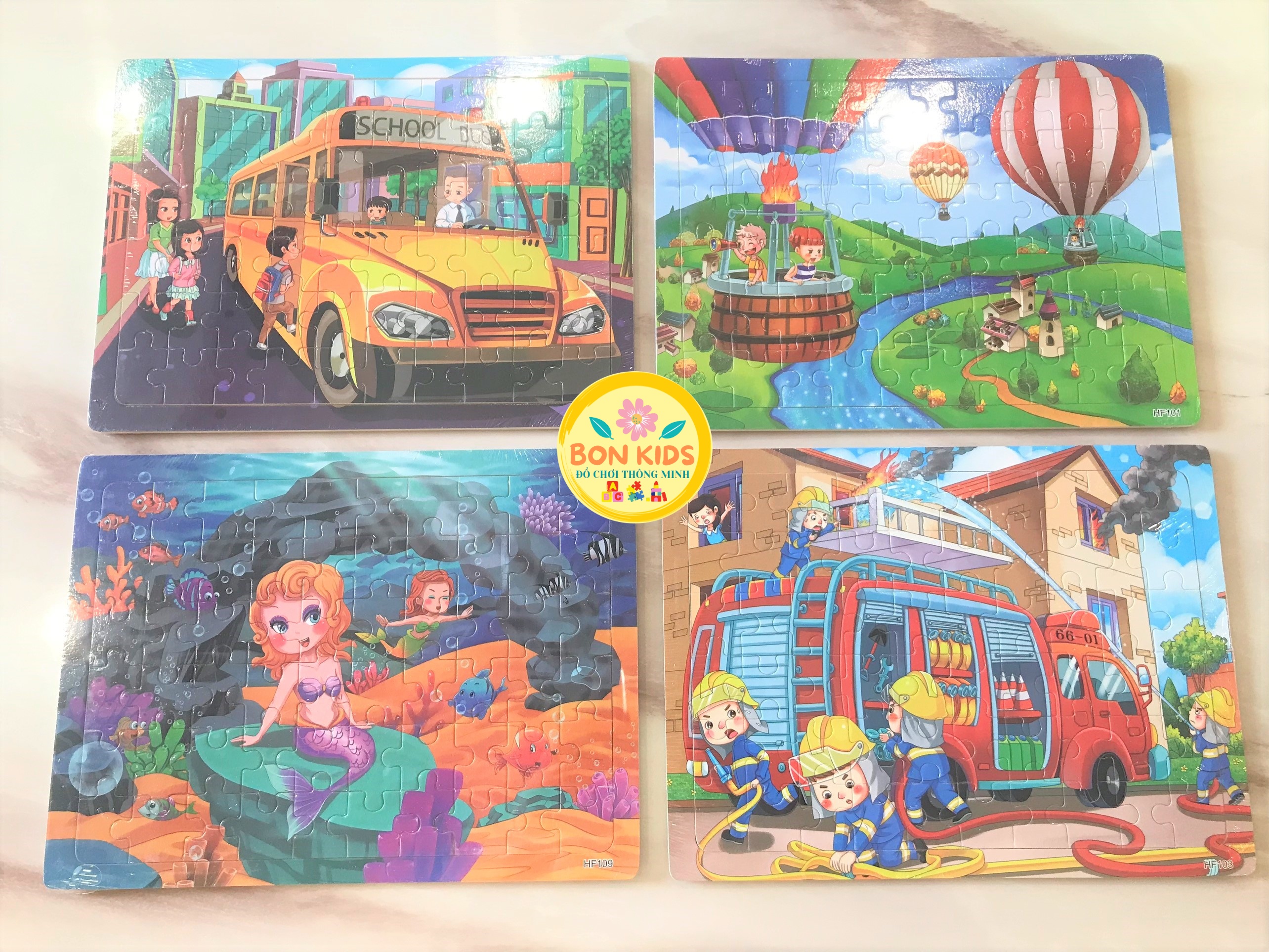 Đồ chơi tranh xếp hình 60 miếng puzzle - Đồ chơi giáo dục thông minh trẻ em