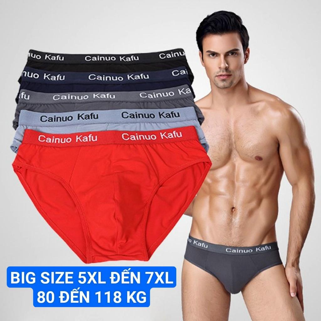 Hình ảnh Quần lót nam tam giác big size cotton cao cấp mềm mịn cỡ to 5XL ĐẾN 7XL (80 đến 118 kg) mát mẻ - thoáng khí co giản tốt