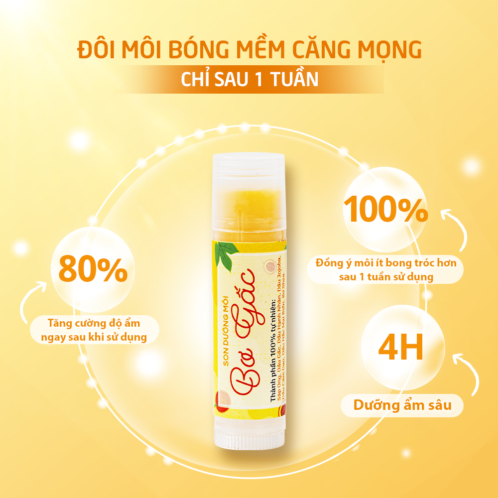 Son Dưỡng Môi Bơ Gấc Dưỡng Ẩm Chống Khô Nẻ Mama's Choice, An Toàn Cho Mẹ Bầu và Trẻ Sơ Sinh (10 gram)