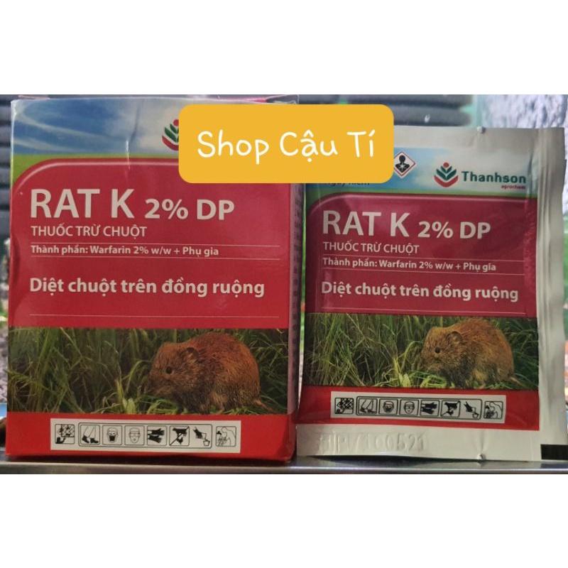 Hộp 10 gói thuốc diệt chuột Rat K 2% DP