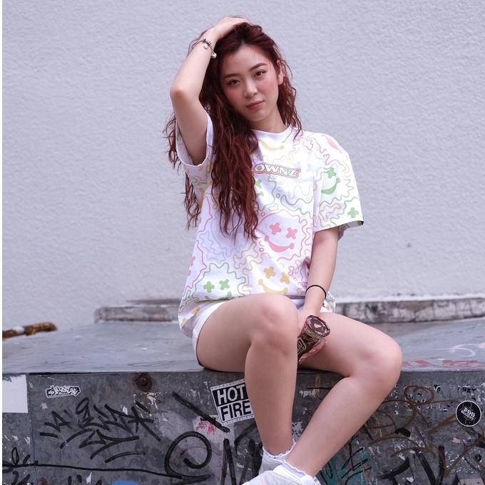 Áo phông nam nữ, T-shirt thun unisex tay lỡ, tee cổ tròn Smile Melting Face form rộng nhiều màu in tràn