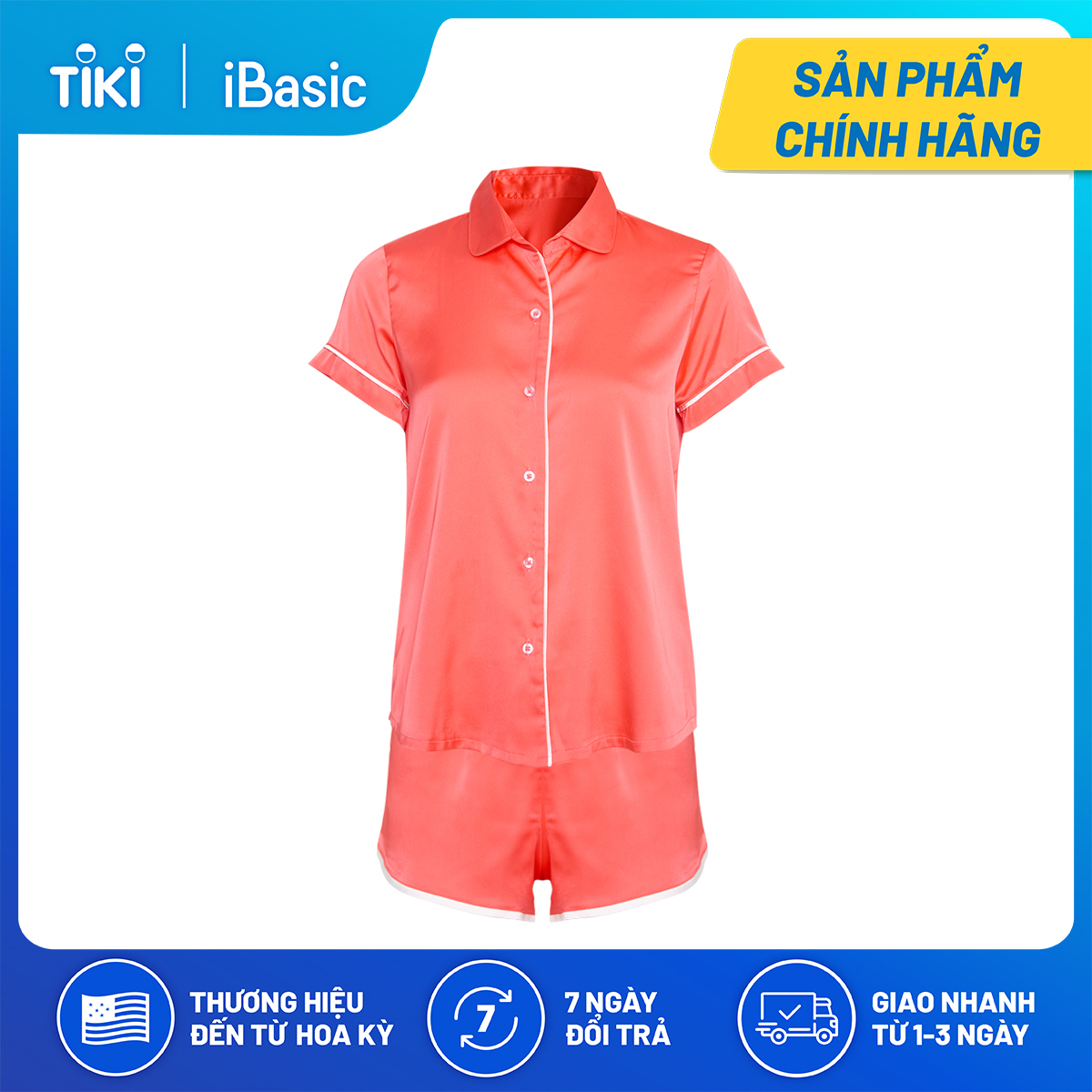 Đồ mặc nhà nữ satin iBasic HOMY003-1