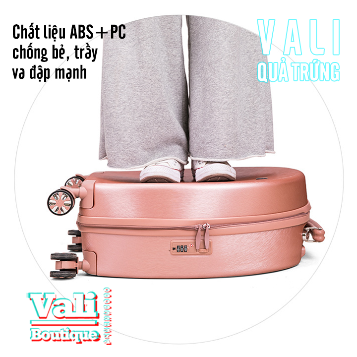 Combo Vali quả trứng size 20 + túi đeo chéo size 10 - Nhiều màu.