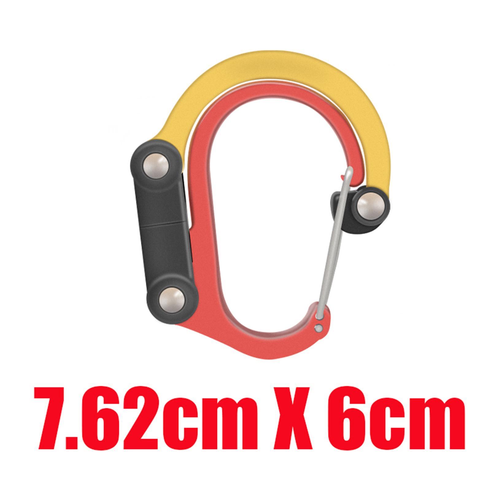 Carabiner Clip and Hook Multifunctional D Shaped Lightweight Small Snap Hook Gear Clip for Hammocks Mountaineering Traveling Fishing Camping