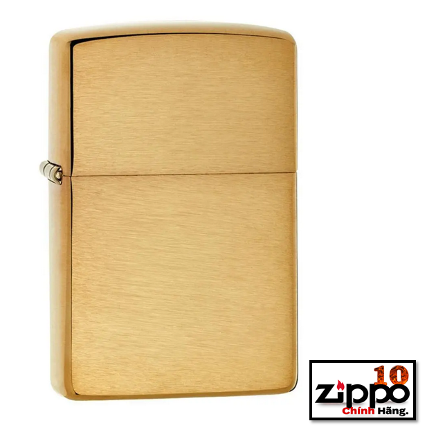 Bật lửa Zippo Armor Brushed Brass SKU: 168 - Chính hãng 100%