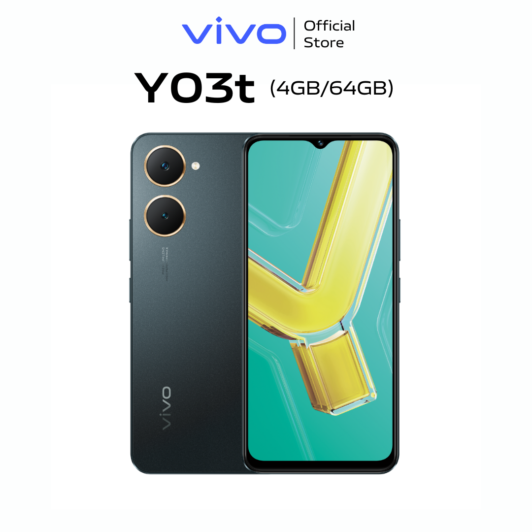 Điện thoại vivo Y03t (4GB+64GB) - Hàng chính hãng - 1 đổi 1 trong tháng đầu tiên - Bảo hành 12 tháng