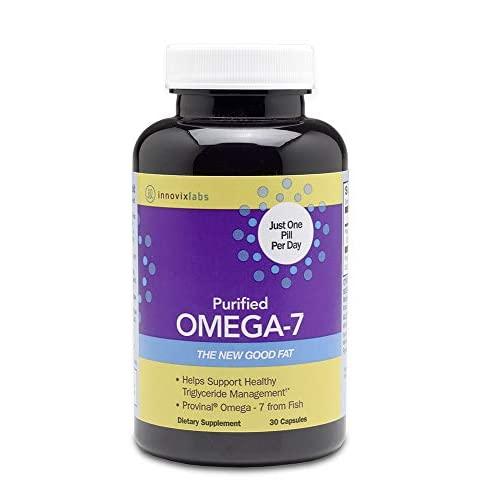 InnovixLabs Purified Omega 7, 30 Capsules , 210 mg Omega-7 per Pill as Triglyceride-Form Palmitoleic Acid, The Healthy Fat in Fish and Macadamia Nut Oil, Omega 7 Supplement