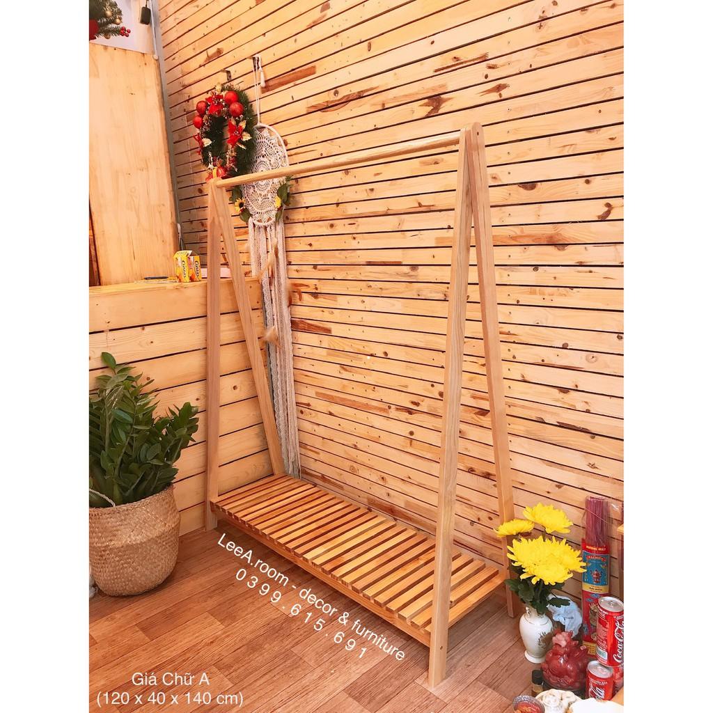 Giá Treo Gỗ Chữ A 1 Tầng (120 x 40 x 140 cm)