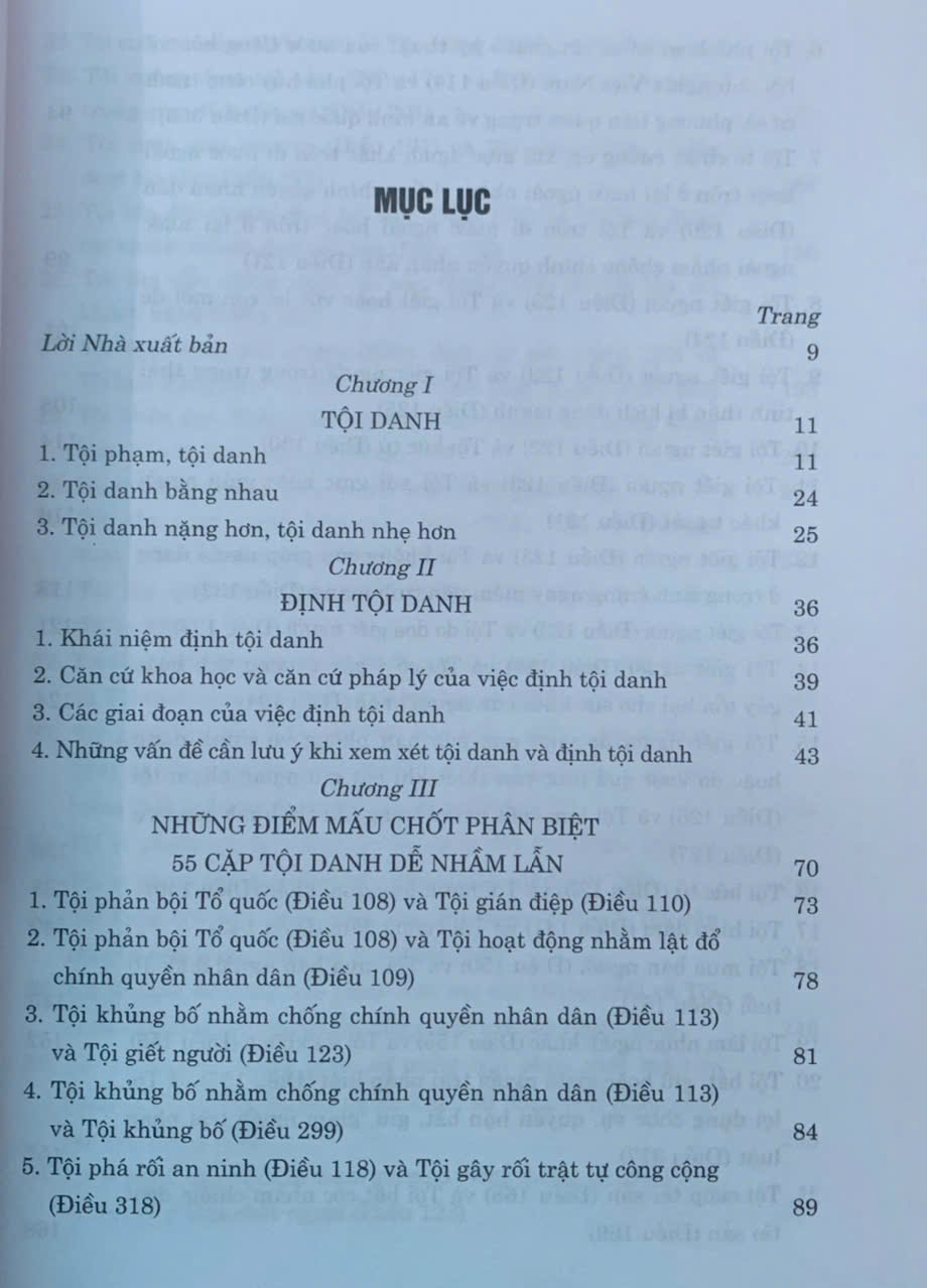 55 Cặp Tội Danh Dễ Nhầm Lẫn Trong Bộ Luật Hình Sự (Hiện Hành) (Xuất bản lần thứ tư có sửa chữa, bổ sung)