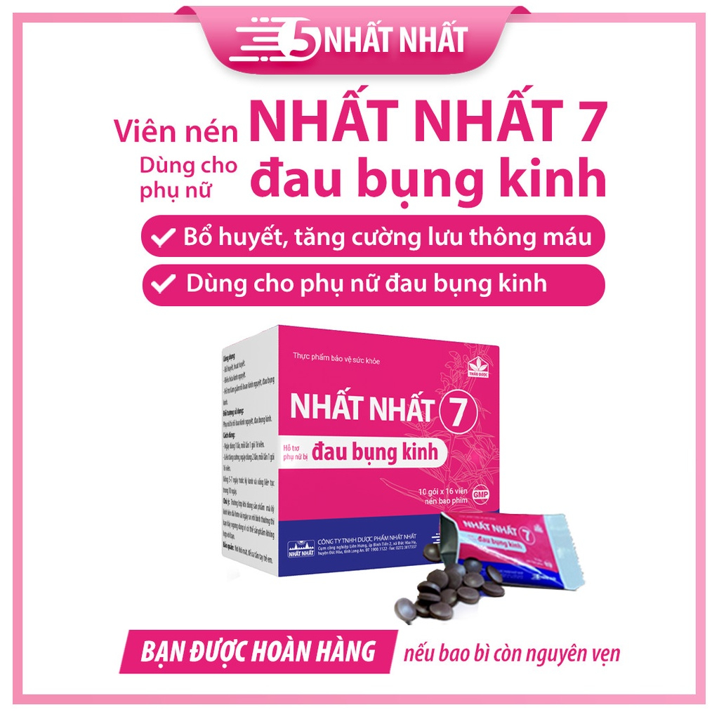 Viên Uống Nhất Nhất 7 - Giảm Đau Bụng Kinh, Điều Kinh Bổ Huyết -