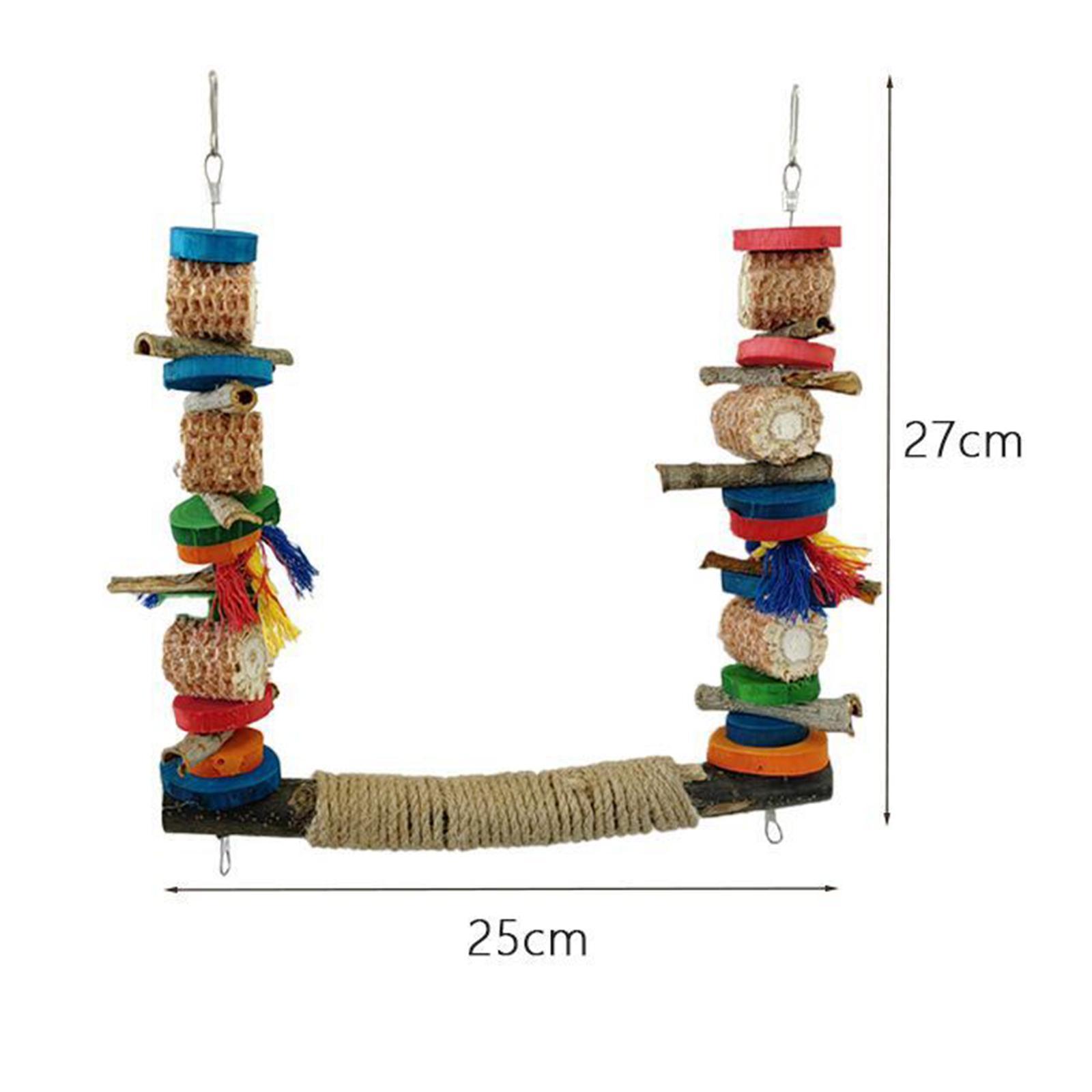 Bird Swing Stand Bird Perches Colorful Parrot Toy Bird Toy for Cockatiel