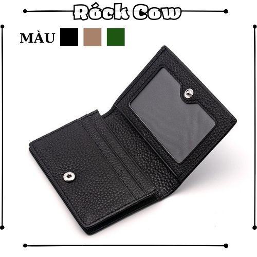 Bóp ví mini đựng thẻ, card ATM tiền nhiều ngăn đa dạng có nút bấm dành cho nam và nữ C6 - Rockcow