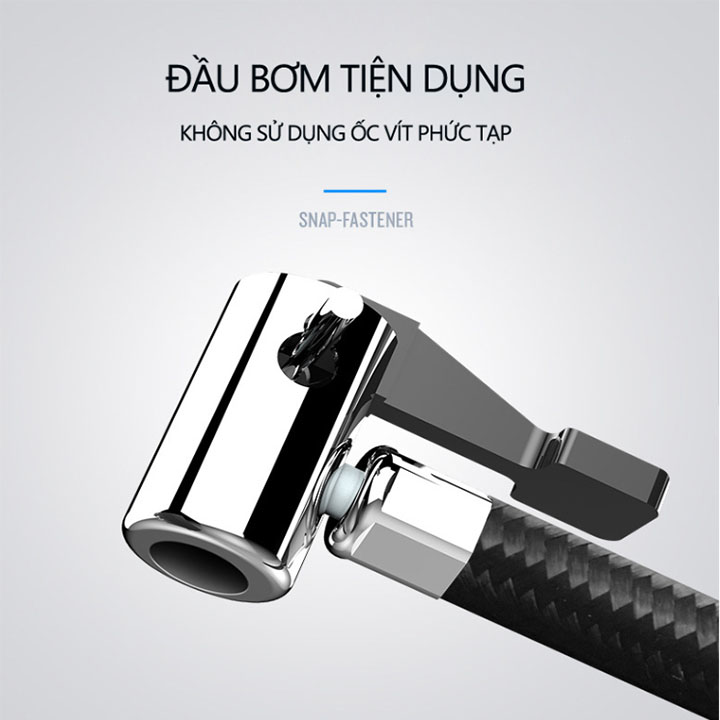 Bơm lốp ô tô thông minh- Máy bơm lốp xe hơi 12v điện tử tự ngắt tích hợp đèn led đồng hồ điện tử-R5501