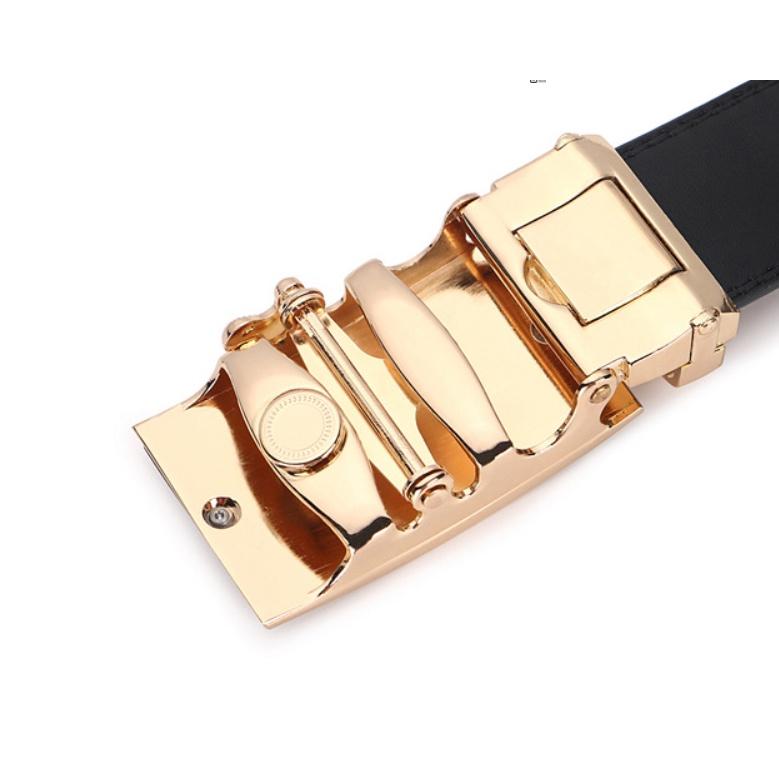 Đầu khóa thắt lưng nam kiểu tự động mẫu 2 sọc vàng to nhỏ (Mã DDF46) - D&amp;D Fashion