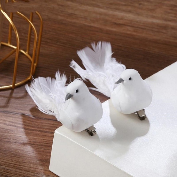 Mô hình Chim bồ câu trắng mini trang trí nhà cửa