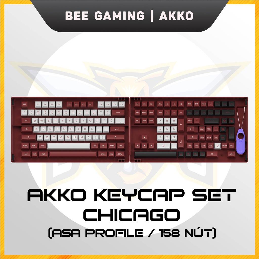 Bộ keycap chính hãng AKKO - Chicago (PBT Double Shot / ASA Profile / 158 nút)