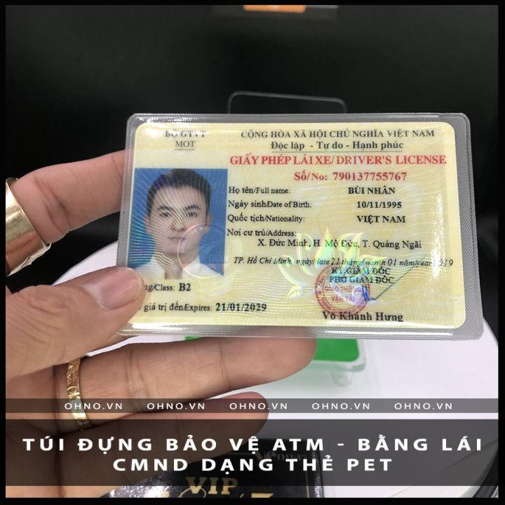 Covered plastic flexible đựng identification cards ID card + driver license card shape pet, bank card, card 9x6cm,SGT739