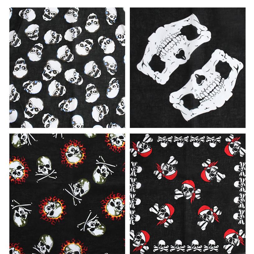 Bộ sưu tập khăn bandana street style họa tiết đầu lâu các loại (54x54cm) - BDN26 ĐL - Xương tay