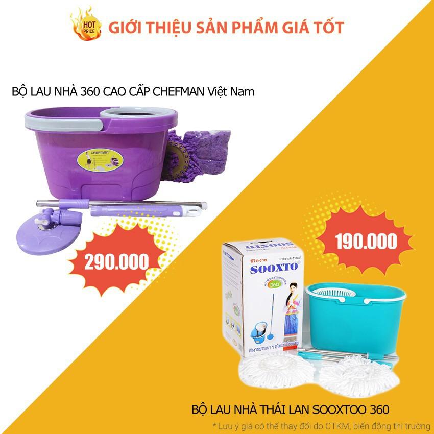 Cây lau nhà 360 độ hàng Việt Nam tặng kèm 3 bông lau .