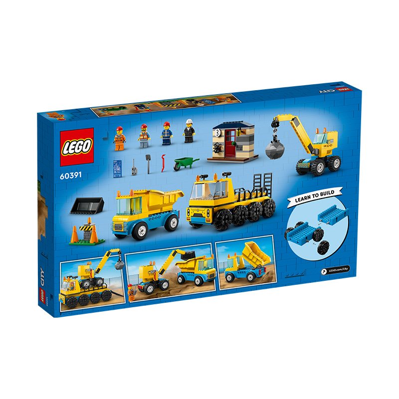 Đồ Chơi Lắp Ráp Xe Tải Và Xe Cần Cẩu Công Trình Lego City 60391