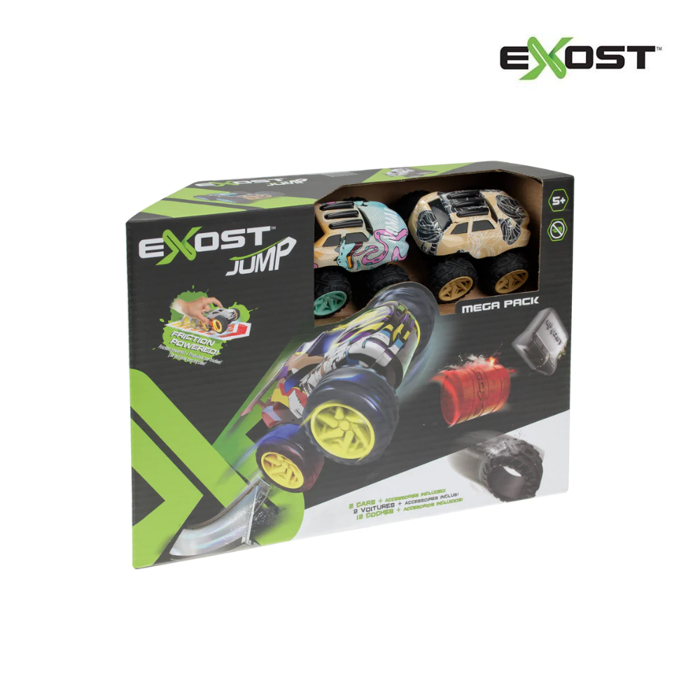 TiNiStore-Bộ đồ chơi 2 xe trớn nhào lộn kèm bộ phụ kiện Jump Suv 1 Exost 20627001