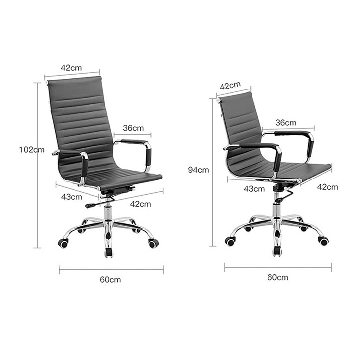 Ghế Xoay Văn Phòng Chống Mỏi Lưng Bề Mặt Bọc Da Bò GH15
