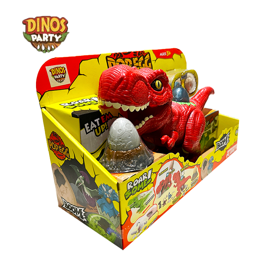 Đồ Chơi DINOS PARTY Khủng Long Ăn Trứng Đẻ Ra Nhân Vật Pop Egg Đỏ HG13230264/RED