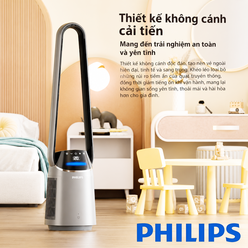 Philips ACR3244BF 2in1 Quạt Không Cánh + Máy Lọc Không Khí Sang Trọng Cho Gia Đình. HÀNG CHÍNH HÃNG