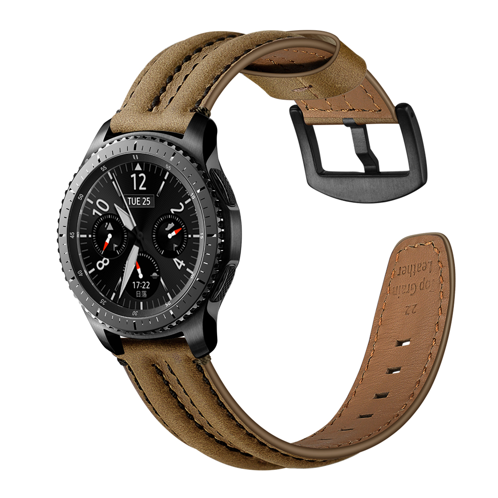 Dây Da Bò Sinewy cho Galaxy Watch 3 45mm / Galaxy Watch 46 / Huawei Watch GT 2 / Ticwatch Pro (Size 22mm)