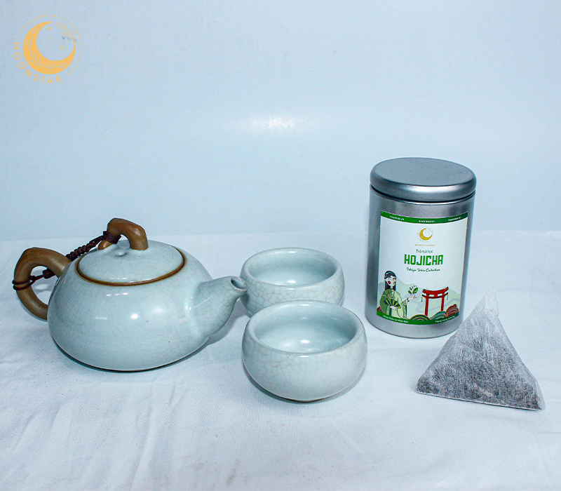 Hộp Trà Rang Túi Lọc Nhật Bản Hojicha Moonstar 30g Nguyên Chất Nhập Khẩu Nhật Bản