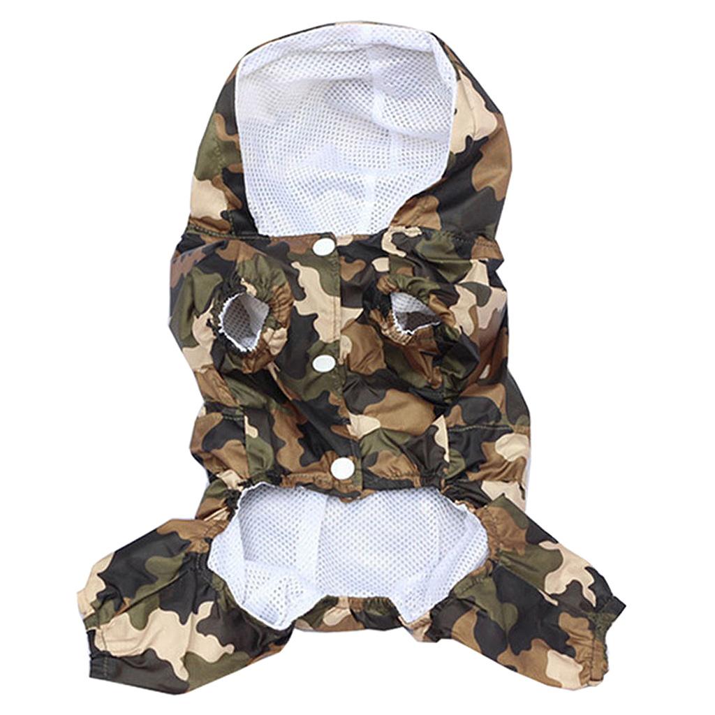 Fashion Dog Raincoat Jacket Pet Waterproof Reflective Rain Coat Hooded Clothes Apparel 4 COLORS 6 SIZES