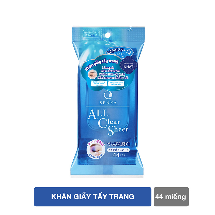 Khăn giấy tẩy trang SENKA CLEANSING SHEET - 44 sheets