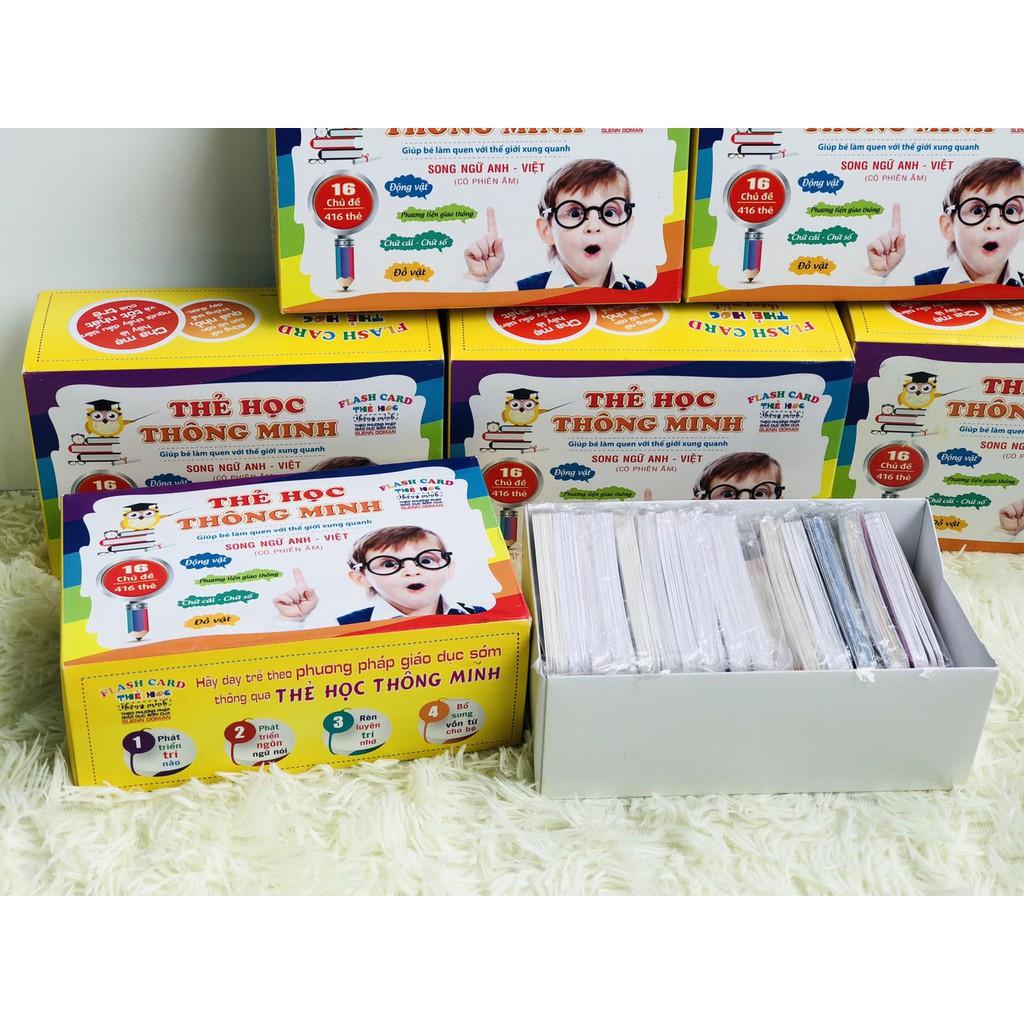 Flashcard - Thẻ học thông minh 16 chủ đề 416 thẻ loại nhỏ 10x7cm