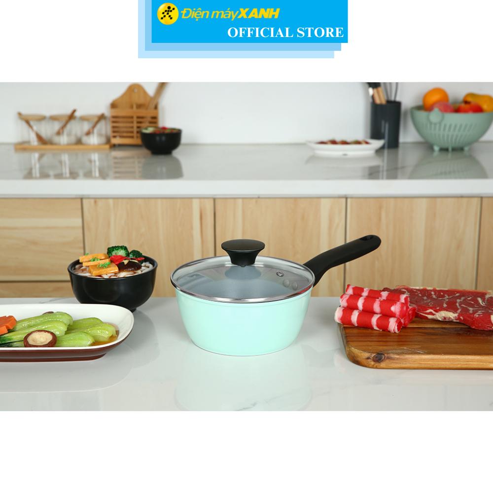 Bộ nồi quánh nhôm chống dính nắp kính Green Cook GCS229-T1