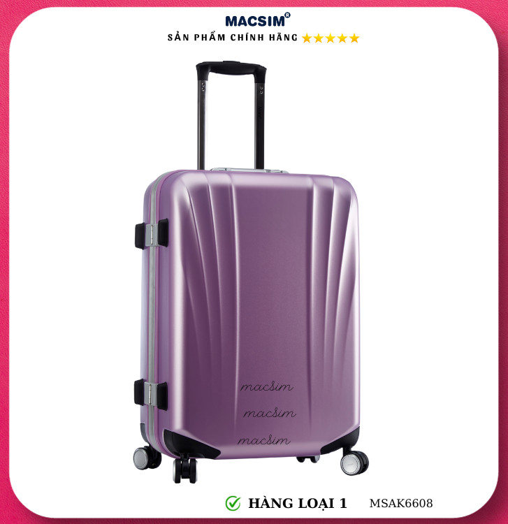 Vali cao cấp Macsim Aksen hàng loại 1 MSAK6608 cỡ 20inch ( màu tím)