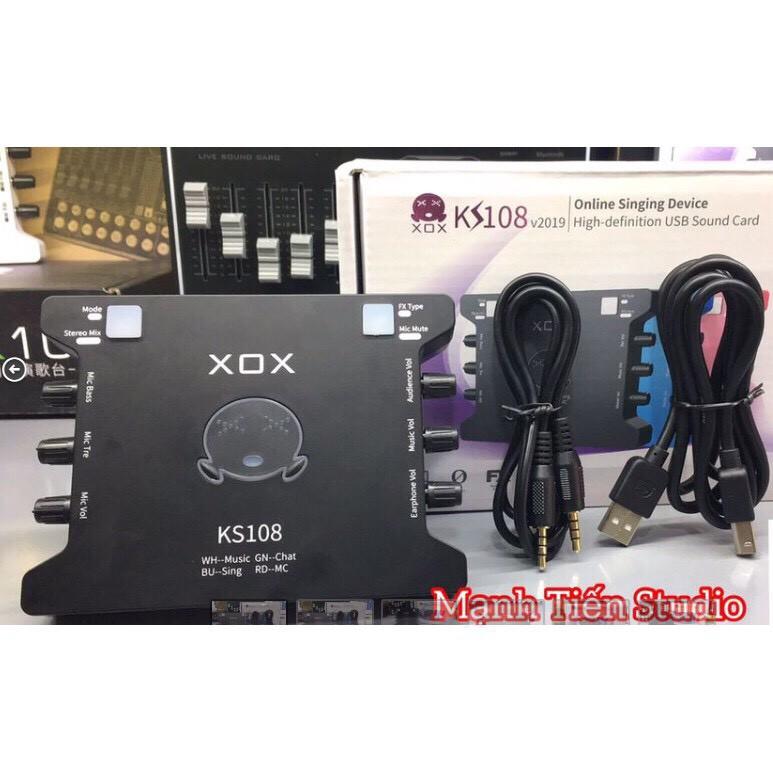 Soundcard thu âm KS108 - chỉnh âm thanh karaoke, livestream bán hàng, fb, giúp âm thanh vượt trội