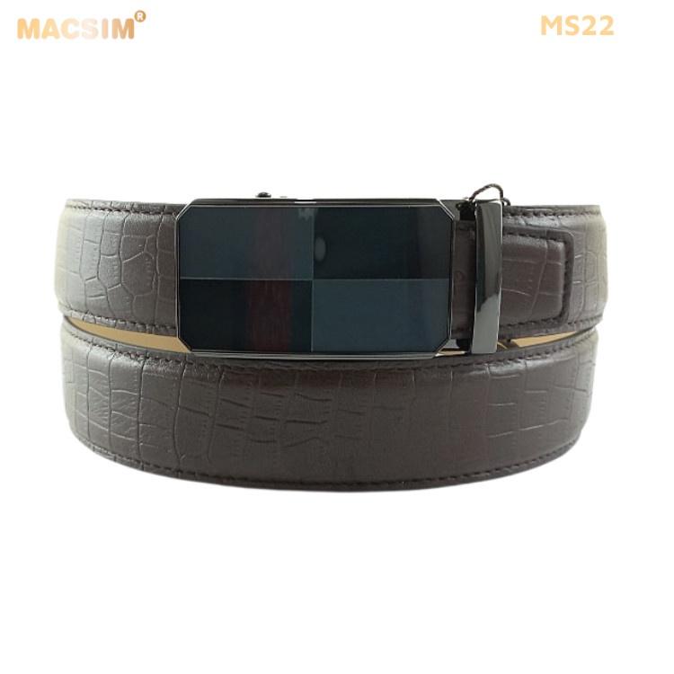 Thắt lưng nam -Dây nịt nam da thật cao cấp nhãn hiệu Macsim MS22