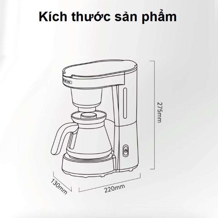 Máy pha cà phê, pha trà tự động Drip thương hiệu Mỹ cao cấp HiBREW H12 - Công suất 700W - Hàng nhập khẩu