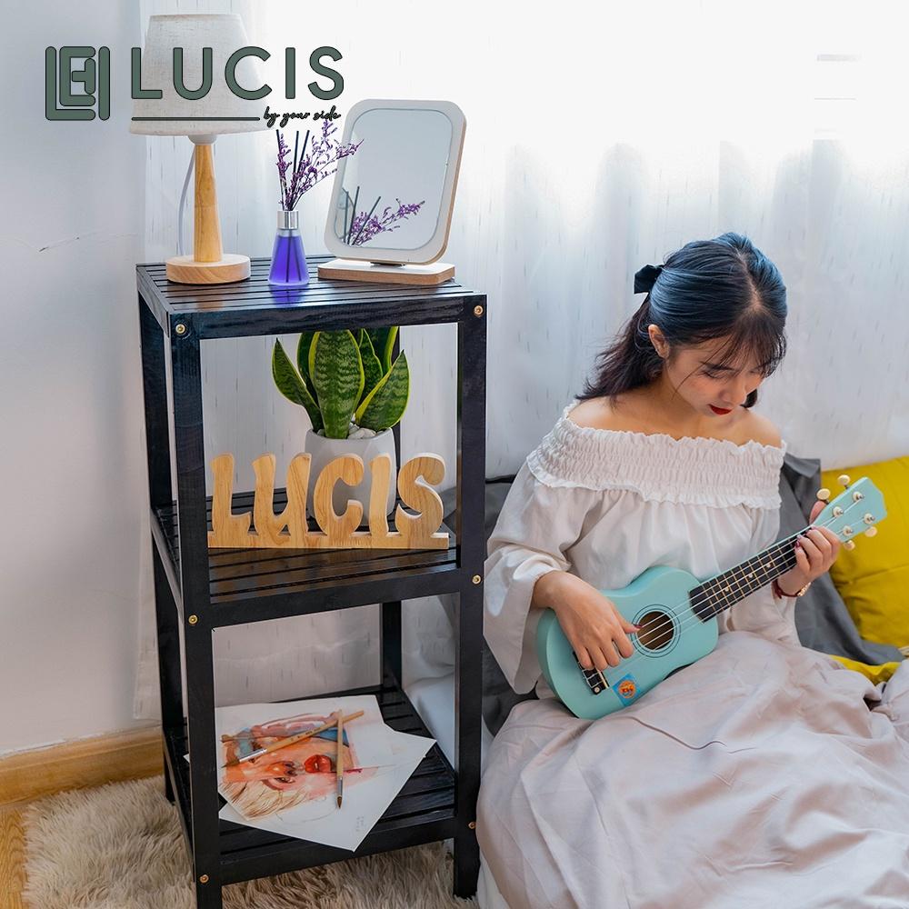 Kệ gỗ vuông để đồ đa năng 3 tầng LUCIS - Kệ để cây cảnh trang trí phòng khách