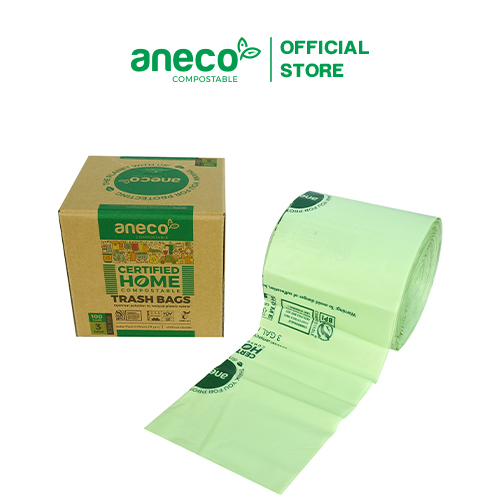 [Premium] Hộp túi rác ANECO dạng cuộn 11.35 lít sinh học phân hủy hoàn toàn (1kg)