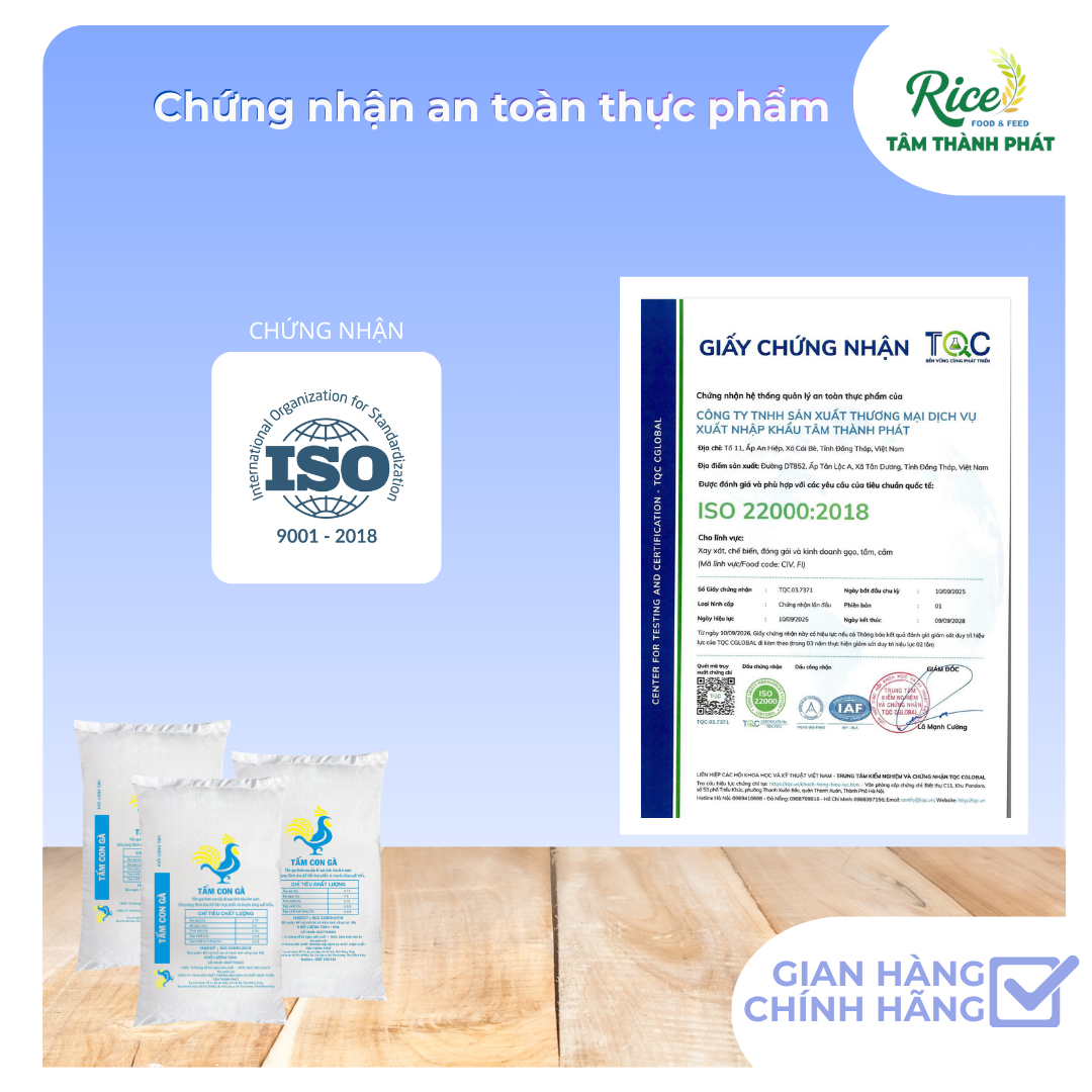 10KG TẤM THƠM - HIỆU CON GÀ