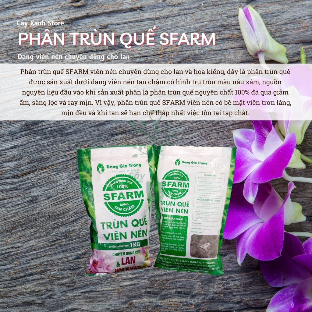 Phân Trùn Quế Cao Cấp Nguyên Chất Dạg Nén 1kg Sfarm