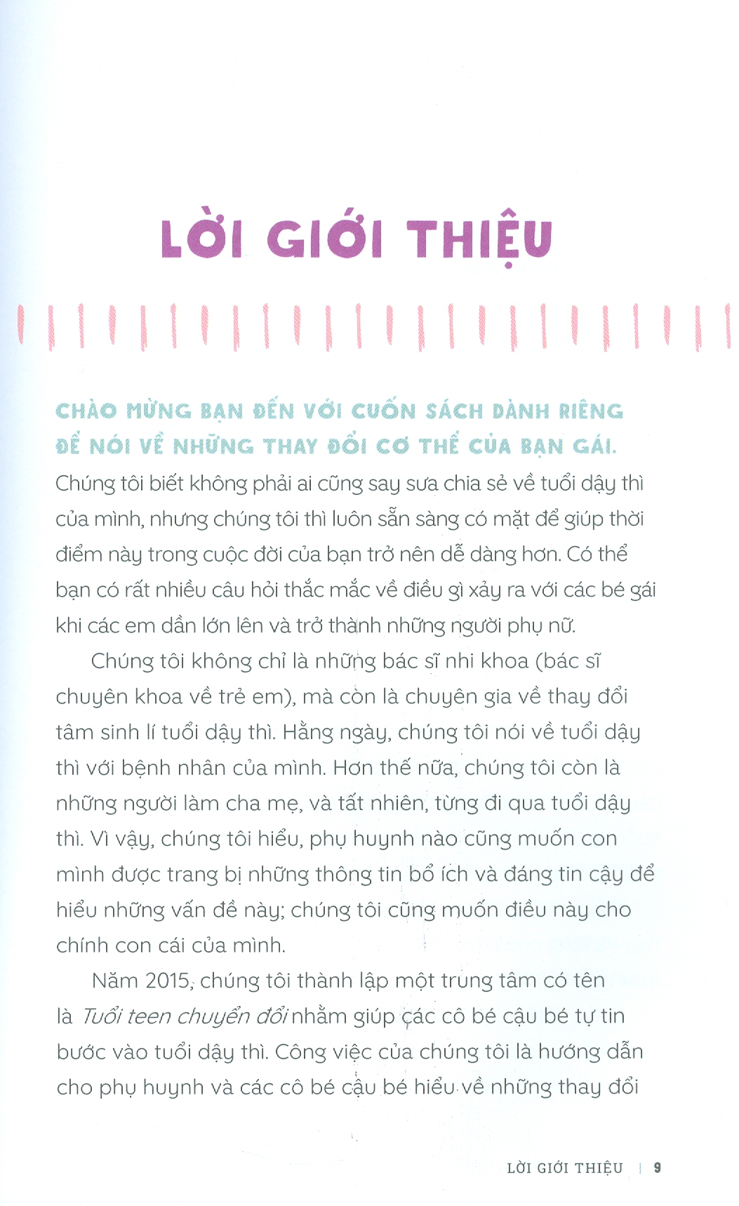 Cẩm Nang Tuổi Dậy Thì Dành Cho Bạn Gái - YÊU THƯƠNG CƠ THỂ (Bật Mí Những Bí Mật cho Bạn Gái Trước Và Đang Ở Tuổi Dậy Thì)