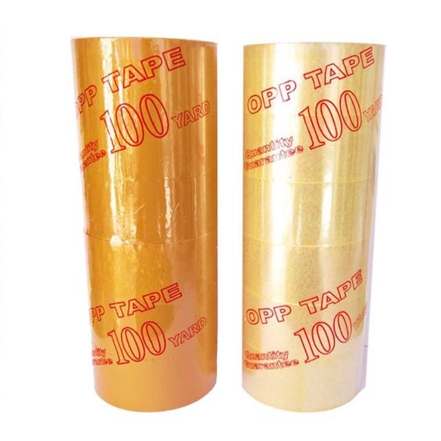 1 cuộn băng keo nylon nilon 4.7cm trong / đục 100 yard hoặc 80 yard