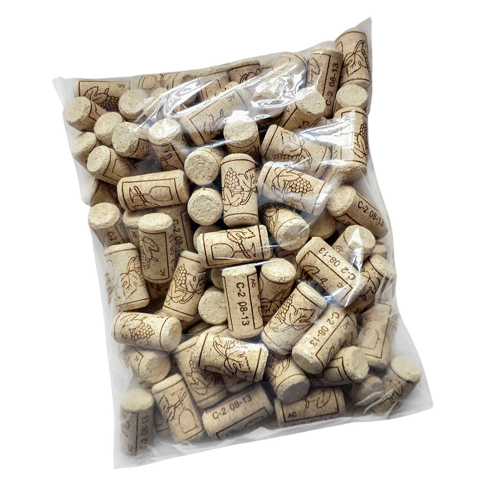100Pcs Wooden Bottle Stopper Cork Plug Stoppers for Bottles