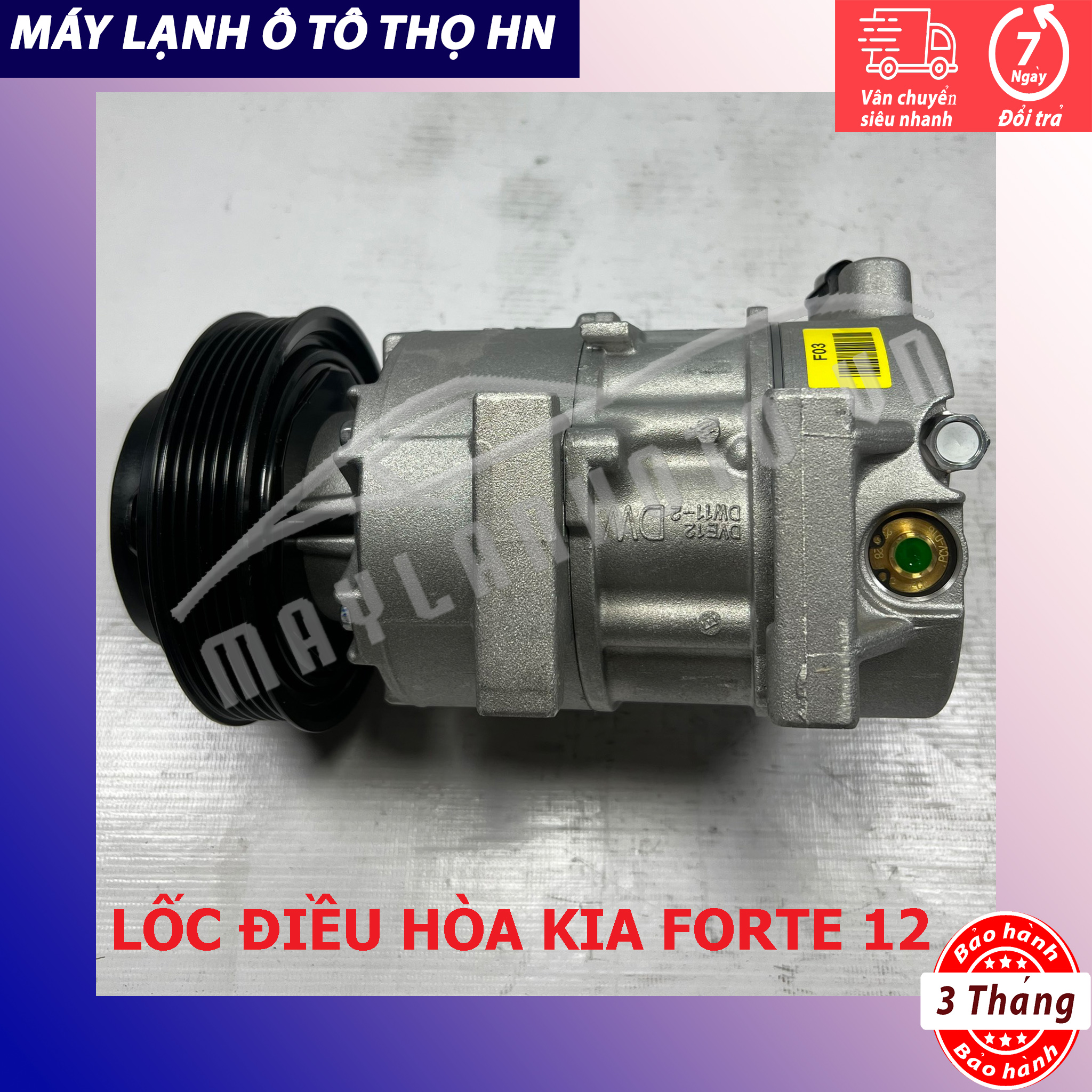 Lốc điều hòa (block,máy nén) Kia Forte 1.6 2012-2013 Hàng xịn Hàn Quốc 12 13 97701-1X020