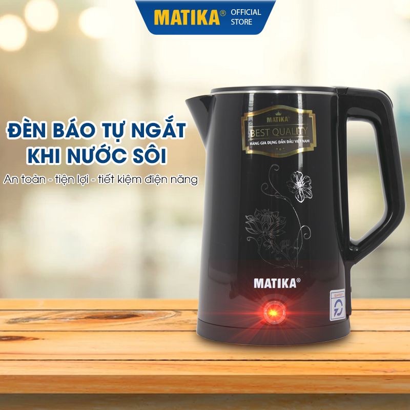 Ấm Siêu Tốc MATIKA 2.3L Đen MTK-29 - Hàng chính hãng