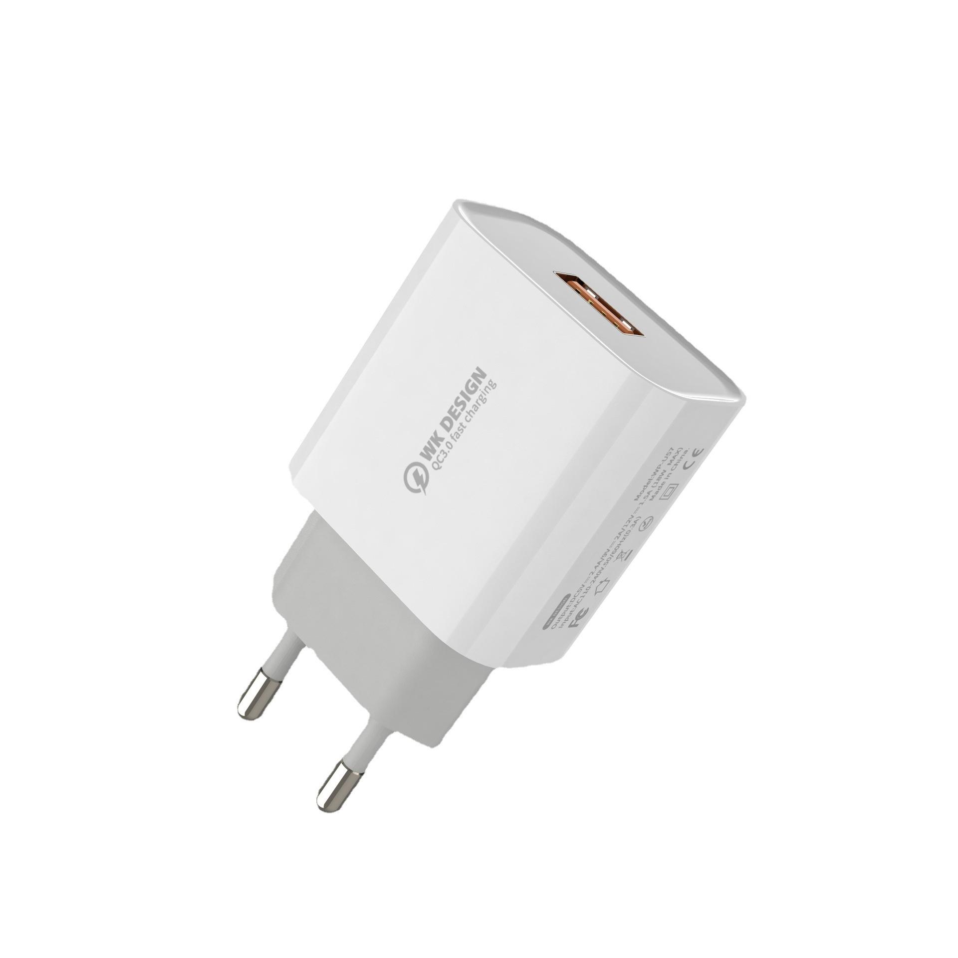 Wekome thuận lợi nhất Tiêu chuẩn Trung Quốc Bộ sạc điện thoại di động sạc nhanh QC18W tiêu chuẩn châu Âu Bộ sạc điện thoại di động tiêu chuẩn Anh
