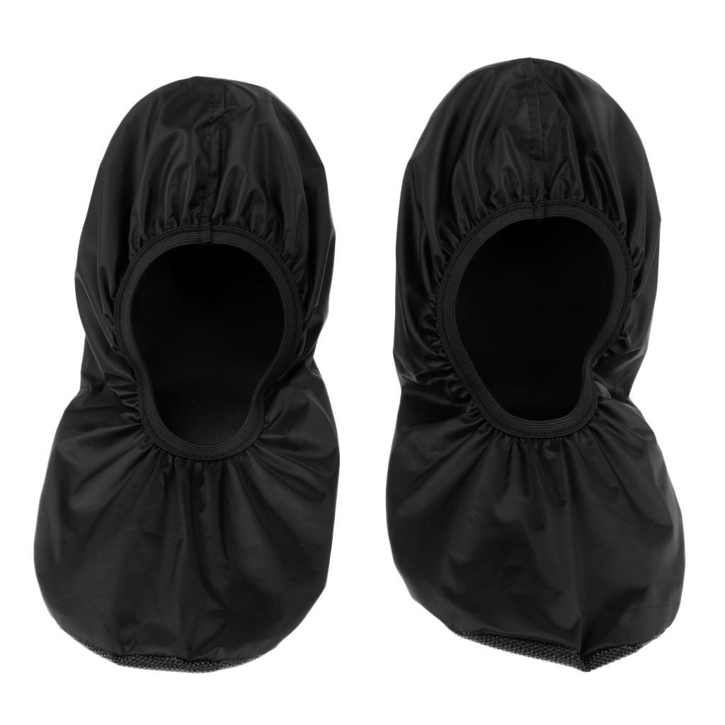 2 Pair Durable Bowling Shoe Covers Non Skid Shoe Shield - Black